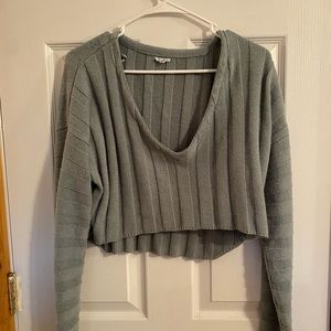 Blue Cropped Sweater